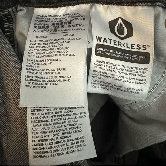 Levi's Dark Grey Wash High Rise Wedgie Denim Jeans Size 25 - Picture 11 of 16